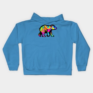 Colorful Bear Cub Kids Hoodie